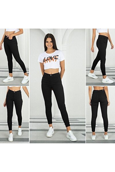 comstar Women's Skinny High Waist Ankle Length Slim Leg Lycra Trousers