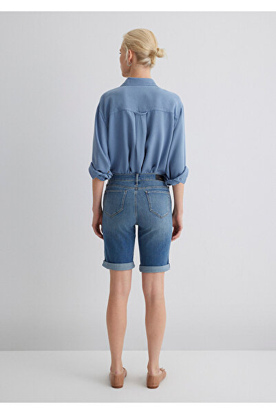 Mavi Alexis Gold Klasik Puslu Açık Jean Şort 1441531330