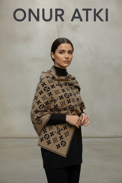 Onur Etol - Noua colecție Batic cu umăr lat Produs gros de iarnă Tesătură țesătă pe două fețe Magazin legendar