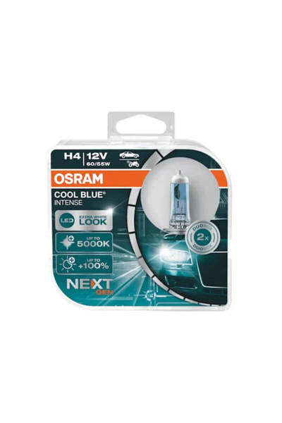Osram Set de 2 becuri auto cu halogen H4 Cool Blue Intense Next Generation +100