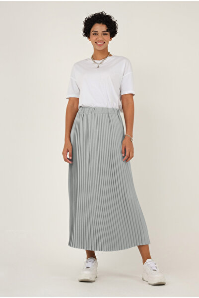 HEQA Piliseli Etek Gri