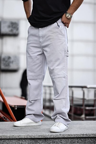comstar Чоловічі широкі штани з широкими штанинами, базові, сірі, вільного крою