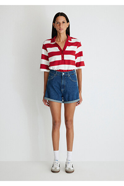 Mavi Clara 90lar Gölgeli Derin Jean Şort 1450132042