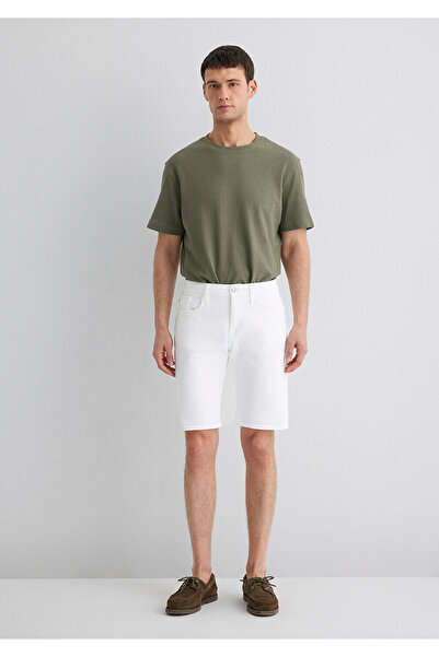 Mavi Brian Beyaz Comfort Jean Şort 0418423856