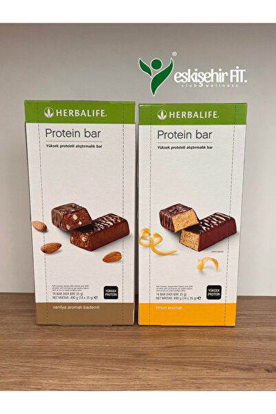 Herbalife Protein Bar Limon Aromalı ve Protein Bar Vanilya Aromalı Bademli 2'li Set