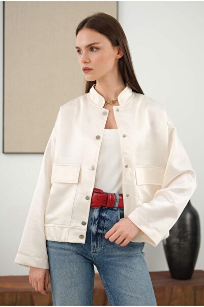 HEQA Бомбер-куртка - брошка з деталями у вигляді кісток