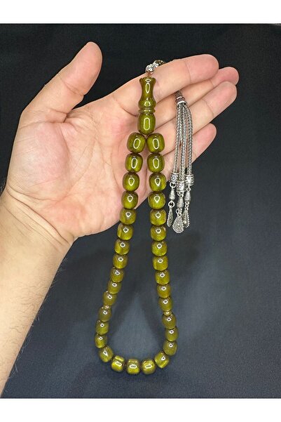 Anemore Collection سبيكة عنبر صلاة باللون الأخضر قطع كبسولة 13 مم × 14.5 مم T...