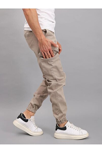 comstar Мъжки панталон за джогинг от норка с ластик и карго джоб