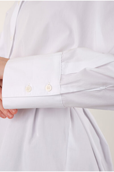 HEQA Poplin Gömlek Kısa Ekru