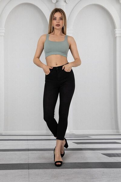 comstar Жіночі вузькі штани з високою талією до щиколотки з лайкри