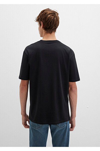 Mavi Pro Logo Printed Black T-Shirt Regular Fit / Normal Cut 067034-900