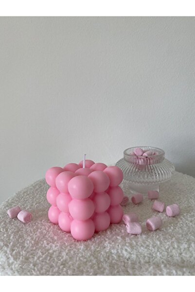 Arche Handmade Büyük Bubble Mum Pembe | %100 Doğal Soya Mumu