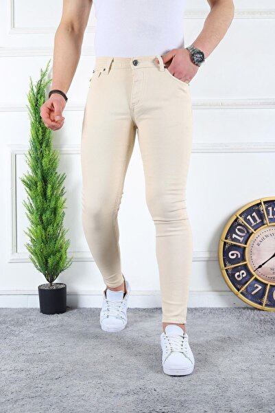 comstar Ανδρικό τζιν Slim Fit Stretchy Denim Cream Τζιν παντελόνι