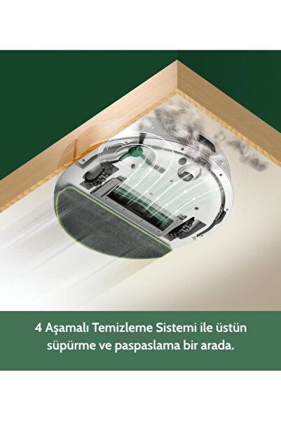 iRobot Roomba 105 Combo AutoEmpty Robot Süpürge ve Paspas (Beyaz)