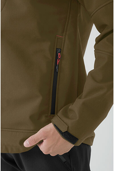 Longberg Men's Detachable Hooded Softshell Coat