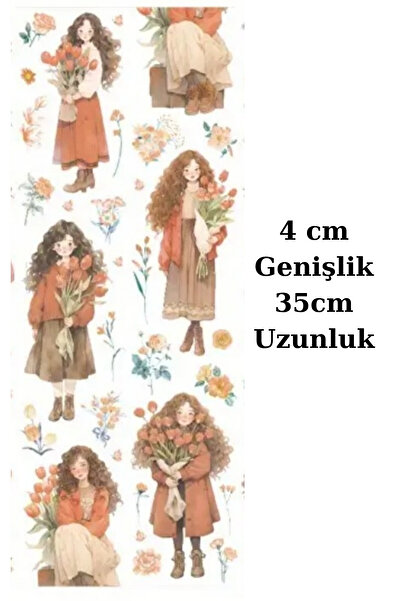 Mona Craftist Şeffaf Kız Pet Bant Çiçek Kız Pet Tape Döngü 4x35 Cm Scrapbook ...