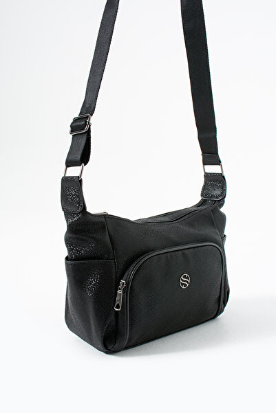 Sanmorris Women's Adjustable Crossbody Strap Multi-Pocket Faux Leather Shoulder Bag