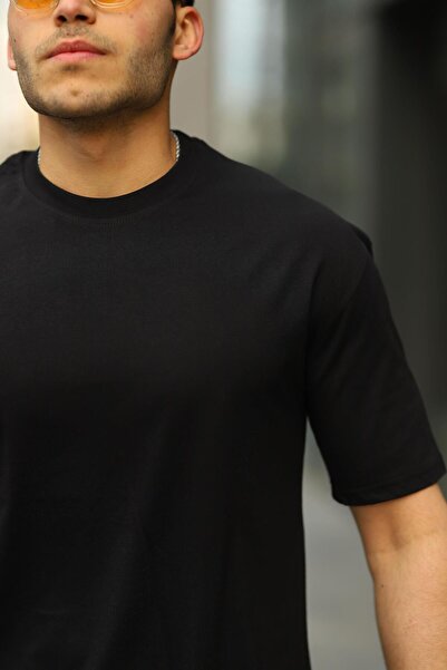 comstar Ανδρικό Oversize Basic Crew Neck Loose Μαύρο T-Shirt