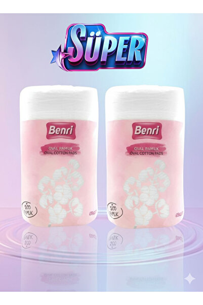Benri Oval Makyaj Temizleme Pamuğu 50 Adet X2