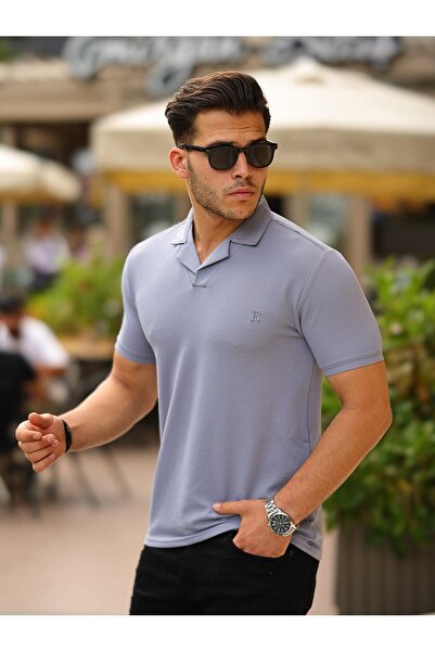 comstar Men's Slim Fit Waffle Fabric Placket (V) T-Shirt