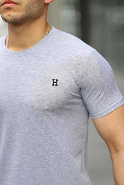 comstar Men's Basic Summer Crew Neck Casual Gray T-Shirt