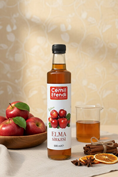 Cemilefendi Elma Sirkesi 500 ml %100 Doğal Cam Şişe