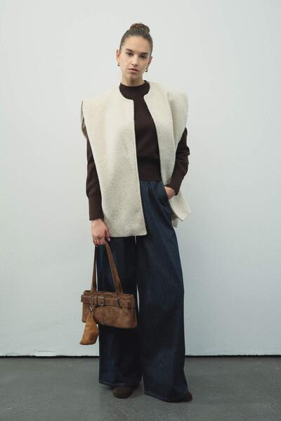 Hooopstore Wadded Wide Cut Stone Stamp Vest