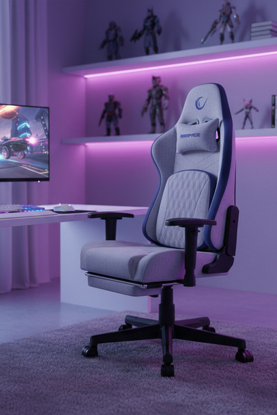 Rampage Typhoon Gri/Mavi Lüx Oyuncu Koltuğu