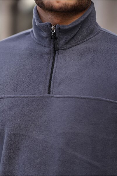 comstar Чоловічий светр з напівзастібкою та коміром Basic Füme Polar Sweat