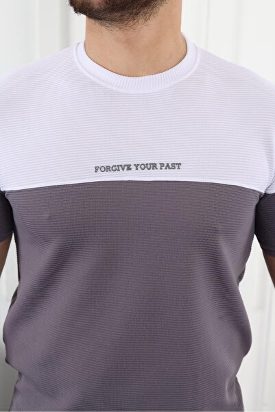 comstar Ανδρικό κοντομάνικο καπνιστό μπλουζάκι με διπλό χρώμα