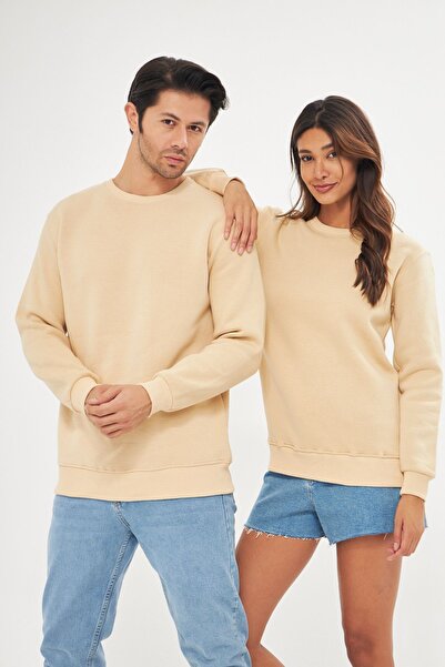 comstar Унісекс базовий велосипедний комір, товстий зимовий кремовий світр