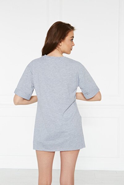 comstar Жіноча сорочка з рукавами та розрізом Oversize Tshirt