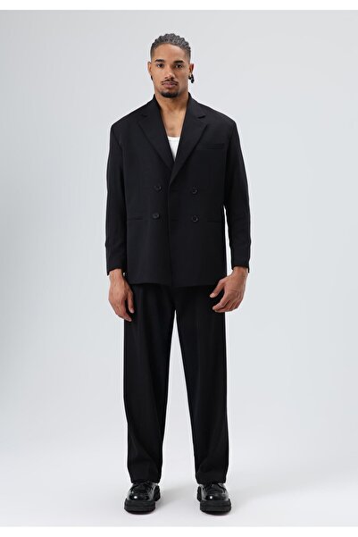 VAMOSCLO Oversized Double-Breasted Suit Black