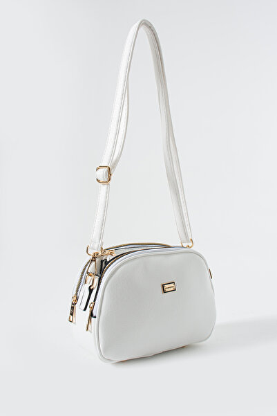 Sanmorris Women's Faux Leather 4-Compartment Adjustable Crossbody and Shoulder Bag