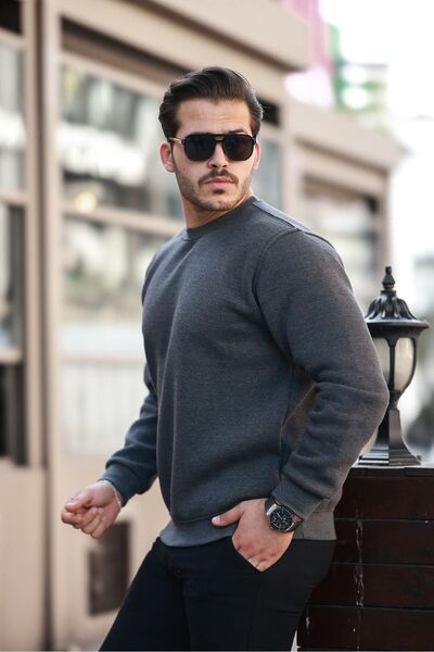 comstar Чоловічий оверсайз базовий бавовняний зимовий пухкий світло-сірий світшот