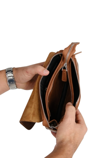 MFT Leather Design HAKİKİ Шкіряна сумка унісекс - Taba (9874)