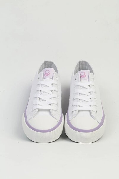 Benetton Bn-30176 Women's Sports Shoes-white Lilac