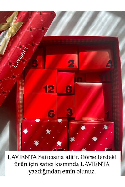 Lavienta 2025 Kişiye Özel 6’lı Lavi’enta Üretimi Takı Advent Calendar Kutusu (İÇERİK AÇIKLAMADA)Kırmızı Kutu