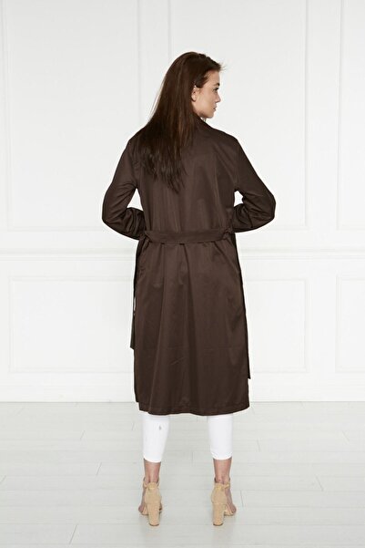 comstar Astarsız Cepli Düğmeli Kuşaklı Yazlık Trenç