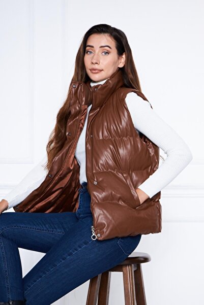 comstar Жіночий надувний шкіряний жилет