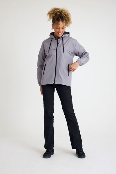 comstar Γυναικείο αδιάβροχο με επένδυση με κουκούλα και τσέπες