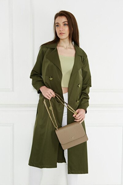 comstar Unlined Pocketed Buttoned Belted Summer Trench