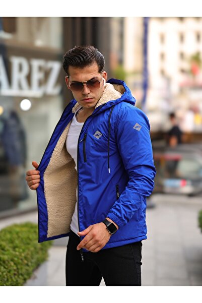 comstar Ανδρικό αδιάβροχο με γούνα με κουκούλα και τσέπες