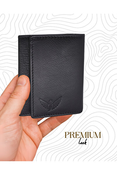 JİLDAAN Jildan Namat Handmade Genuine Leather Men's Trifold Wallet with RFID and Gift Box
