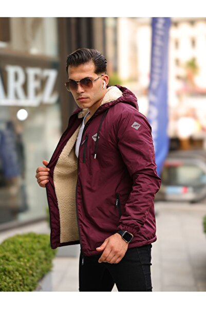 comstar Ανδρικό αδιάβροχο με γούνα με κουκούλα και τσέπες