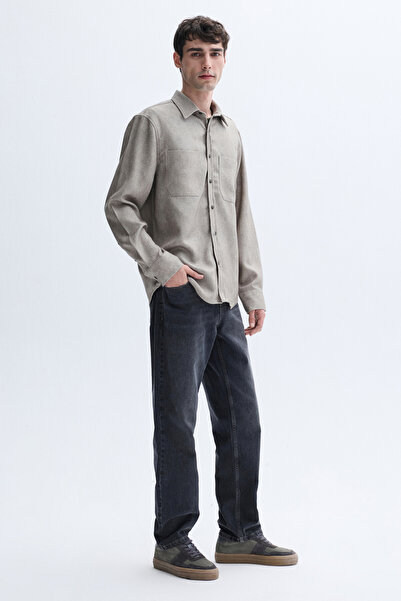 Mudo ÇİFT CEPLİ REGULAR FIT LİYOSEL UZUN KOLLU GÖMLEK