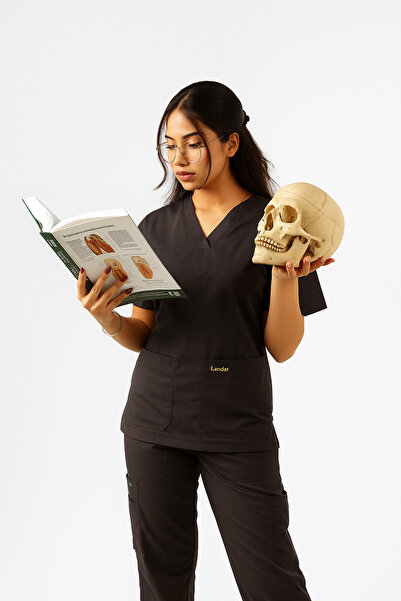 Landau زي طبي ماركة لاندو لون رمادي للرجال والنساء