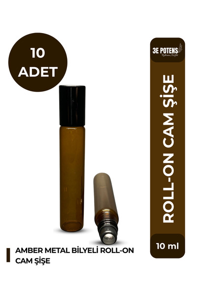 Ala Sera Amber Metal Bilyeli Roll-on Cam Şişe 10 Ml - 10 Adet