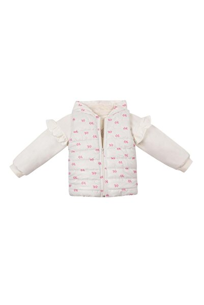 Necix's Hooded heart inflatable ye Vest Set width pants triple bottom top set pink