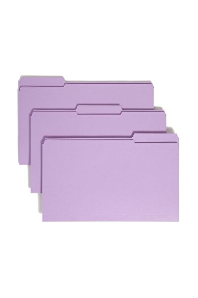 Hype Store Smead File Folder, Reinforced 1/3-Cut, Legal Size, Lavender, 100 P...